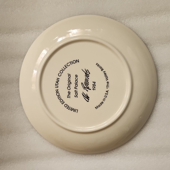 Limited Edition Utah Collector Plate The Original Salt Palace 1984 Vintage - Picture 3 of 4